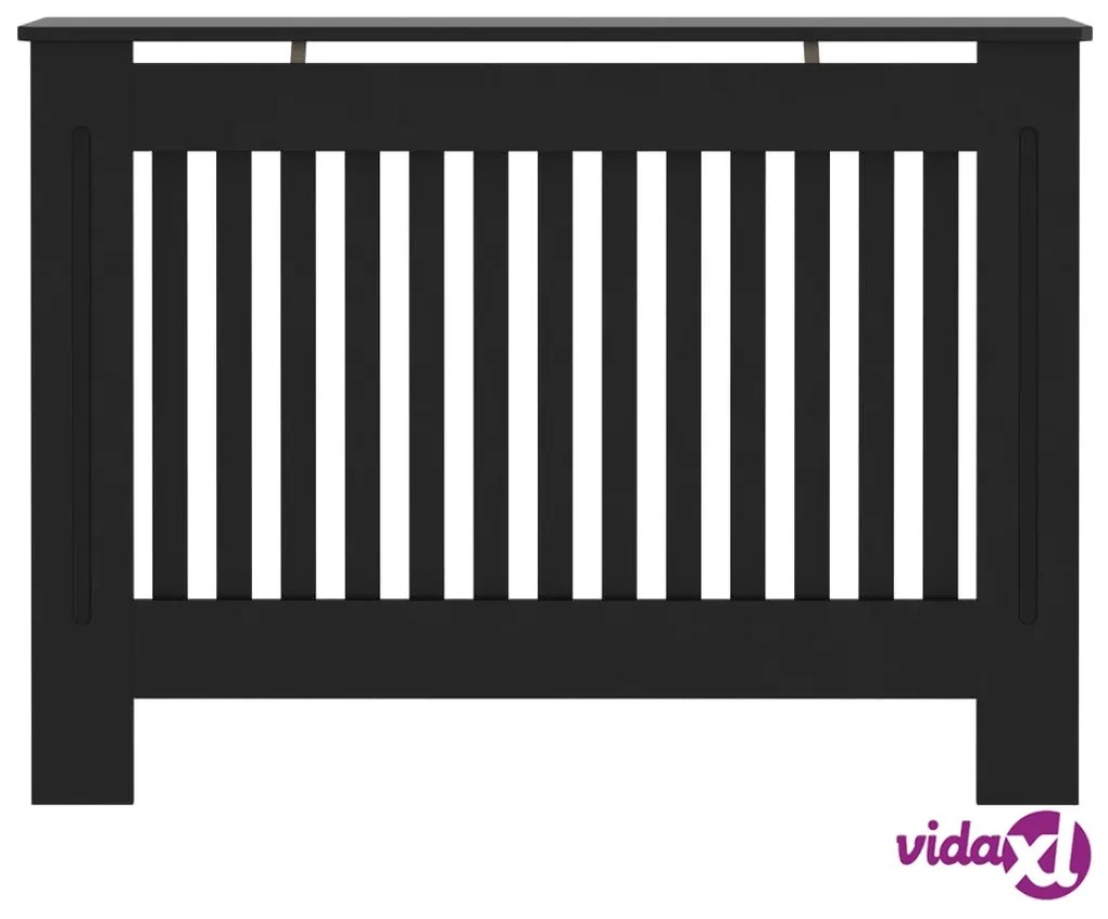 vidaXL Copertura per Radiatore Nera 112x19x81,5 cm in MDF