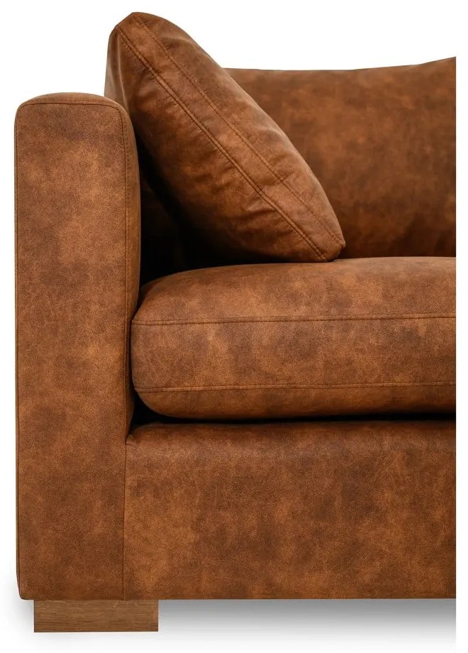Divano in similpelle marrone cognac 266 cm Hamburg - Scandic
