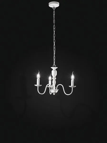 Sospensione ducale tre luci 6264 b bianco