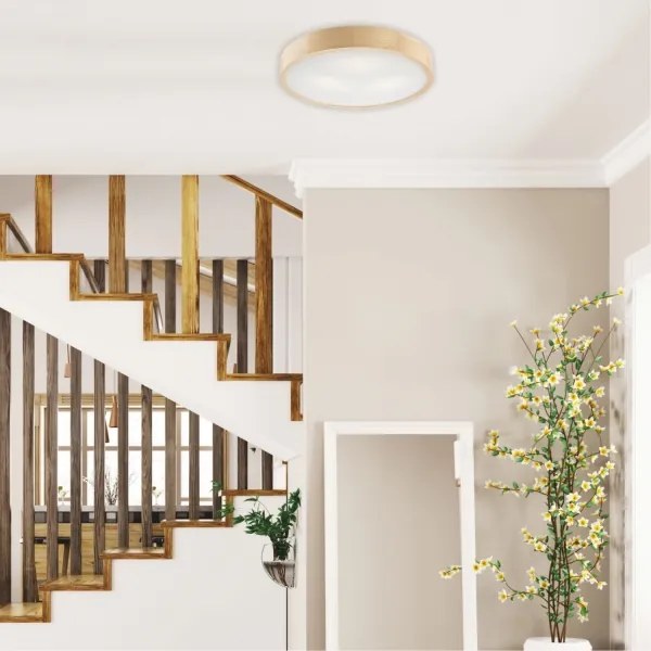 Lampada a soffitto NATURAL 3xE27/60W/230V Ø47 cm pino