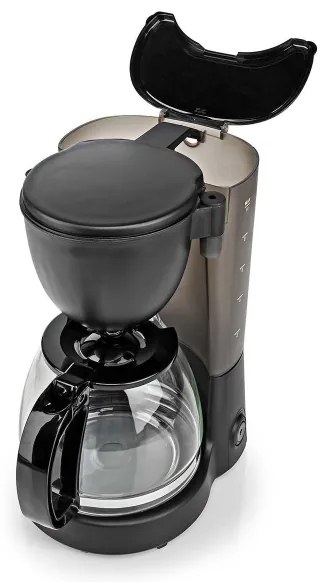 Nedis KACM150EBK - Caffettiera a goccia da 1,25 l con funzione di mantenimento della temperatura