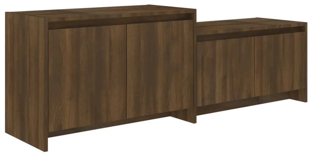 Mobile tv rovere marrone 146,5x35x50 cm in truciolato