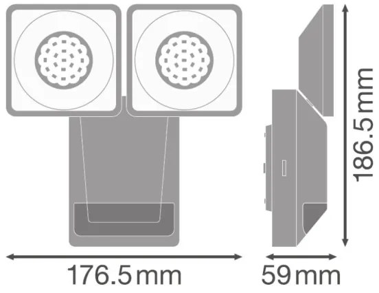 Ledvance - Applique da esterno a LED con sensore SPOT 2xLED/8W/230V IP55