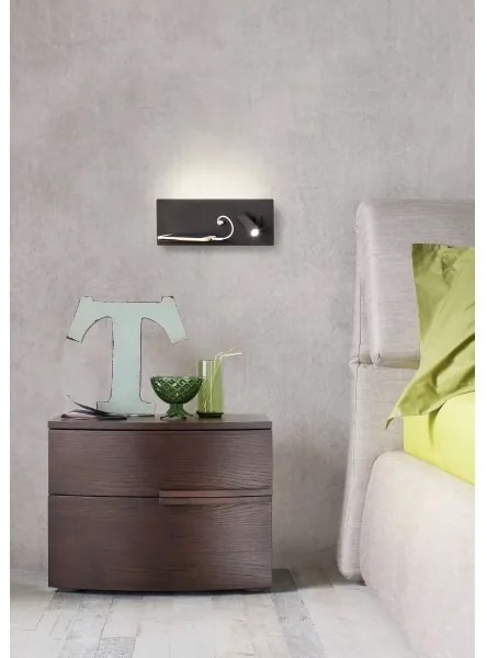 Redo 01-2985 - Luce Spot da parete a LED BROOK LED/8W/230V + LED/3W USB nero