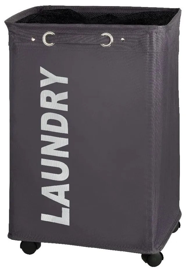 Cesto portabiancheria Quadro grigio, 79,2 l Corno - Wenko