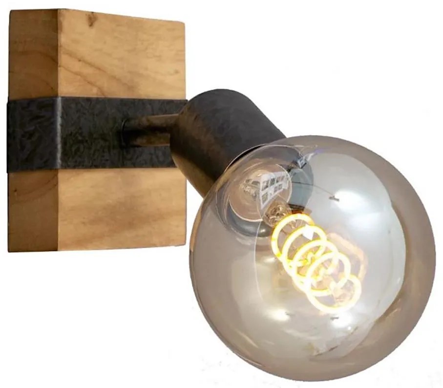 Briloner 2900-011 - Faretto da parete WOOD BASIC 1xE27/25W/230V