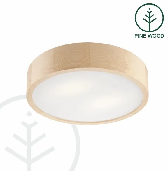 Lampada da soffitto NATURAL 2xE27/60W/230V Ø 37,5 cm in pino