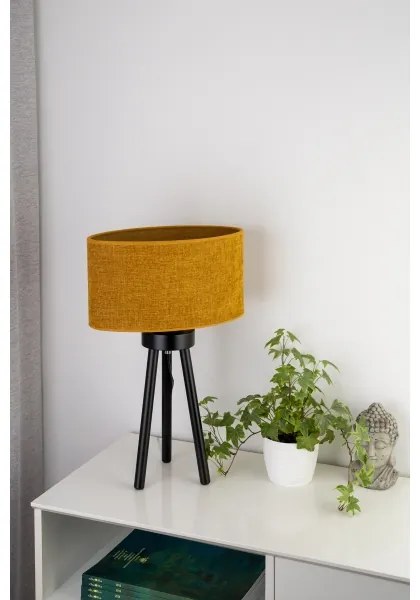 Duolla - Lampada da tavolo OVAL 1xE27/15W/230V diametro 30 cm marrone