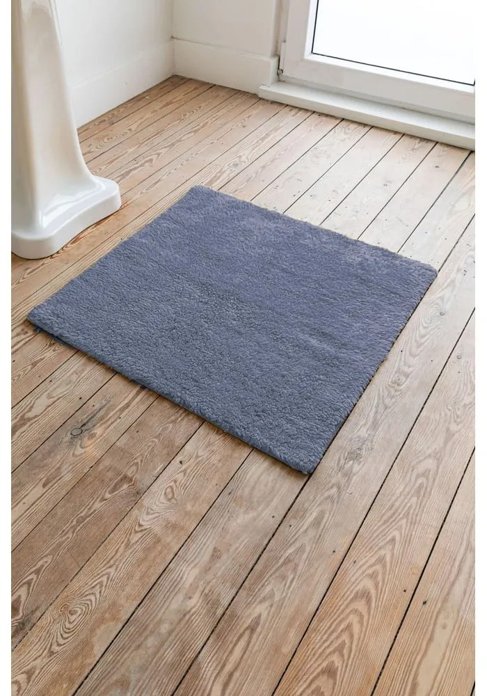 Tappeto da bagno in cotone blu Luca, 60 x 60 cm - Tiseco Home Studio