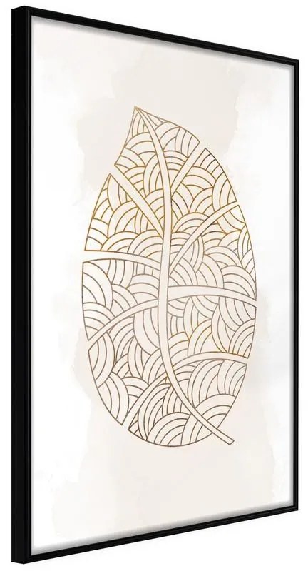 Poster  Leaf Veins  Cornice Quadri Cornice nera, Larghezza x Altezza Home decor 40x60