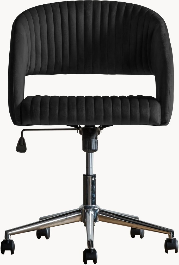 Sedia da scrivania in velluto Murray, regolabile in altezza