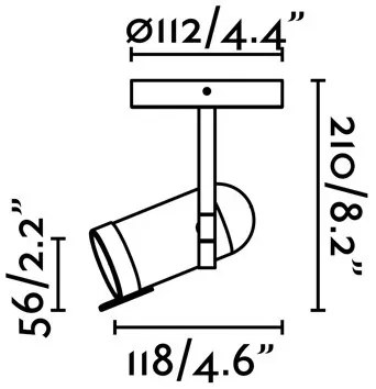Faro 43530 - Luce Spot ORLEANS 1xGU10/8W/230V nero