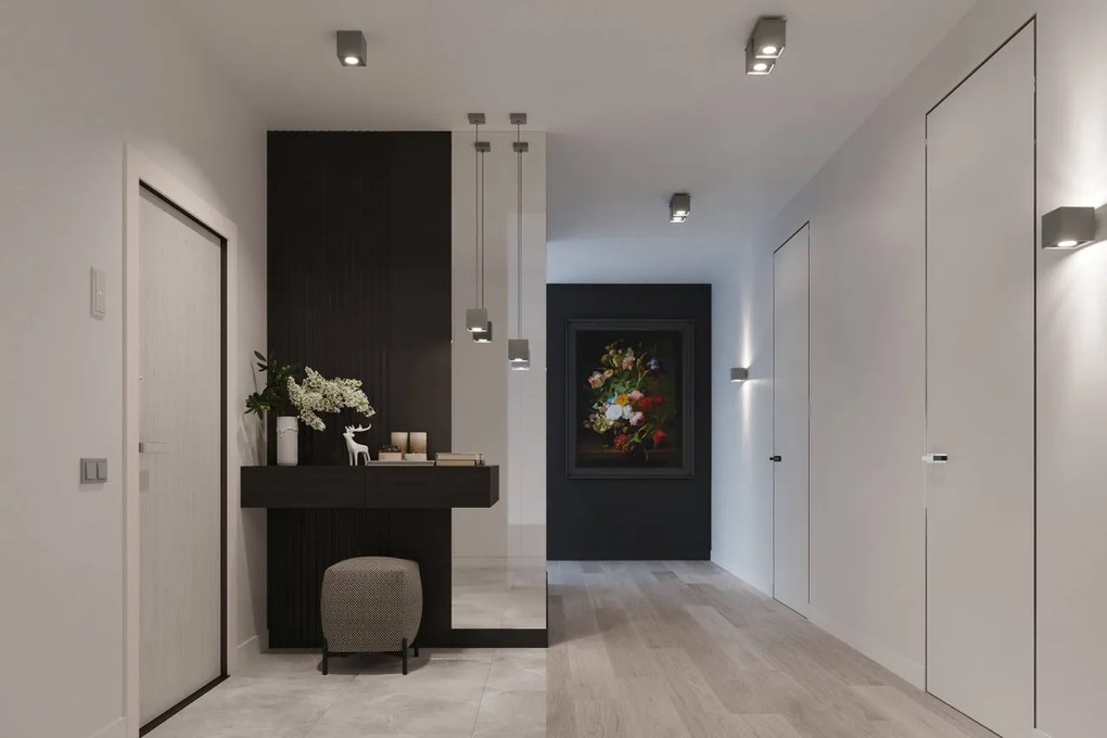 Applique da Parete in Alluminio  QUAD 1 G9 Grigia da Interno