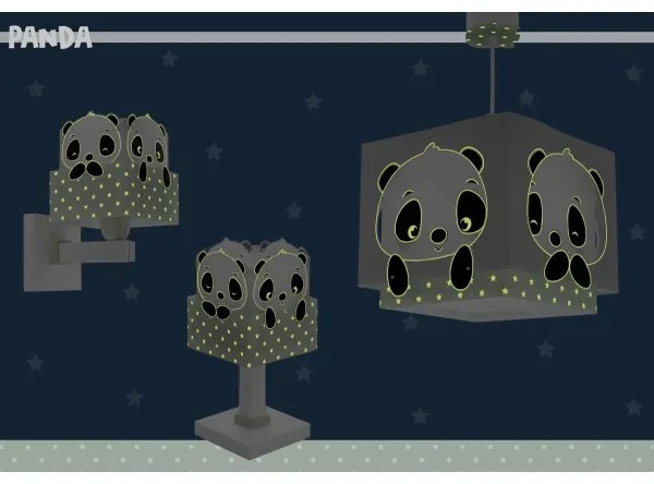Dalber 63161H - Lampada per bambini PANDA 1xE14/40W/230V verde