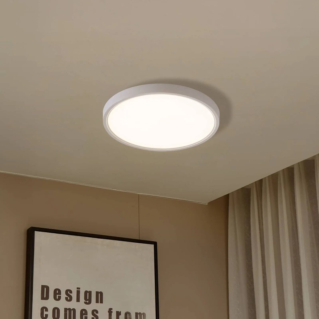 Lindby Smart plafoniera LED Deika, Ø 40 cm, bianco, Tuya