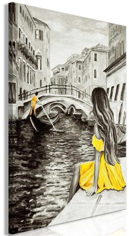 Quadro Far Dreams (1 Part) Vertical Yellow  Colore Giallo, Dimensioni e Misure 80x120