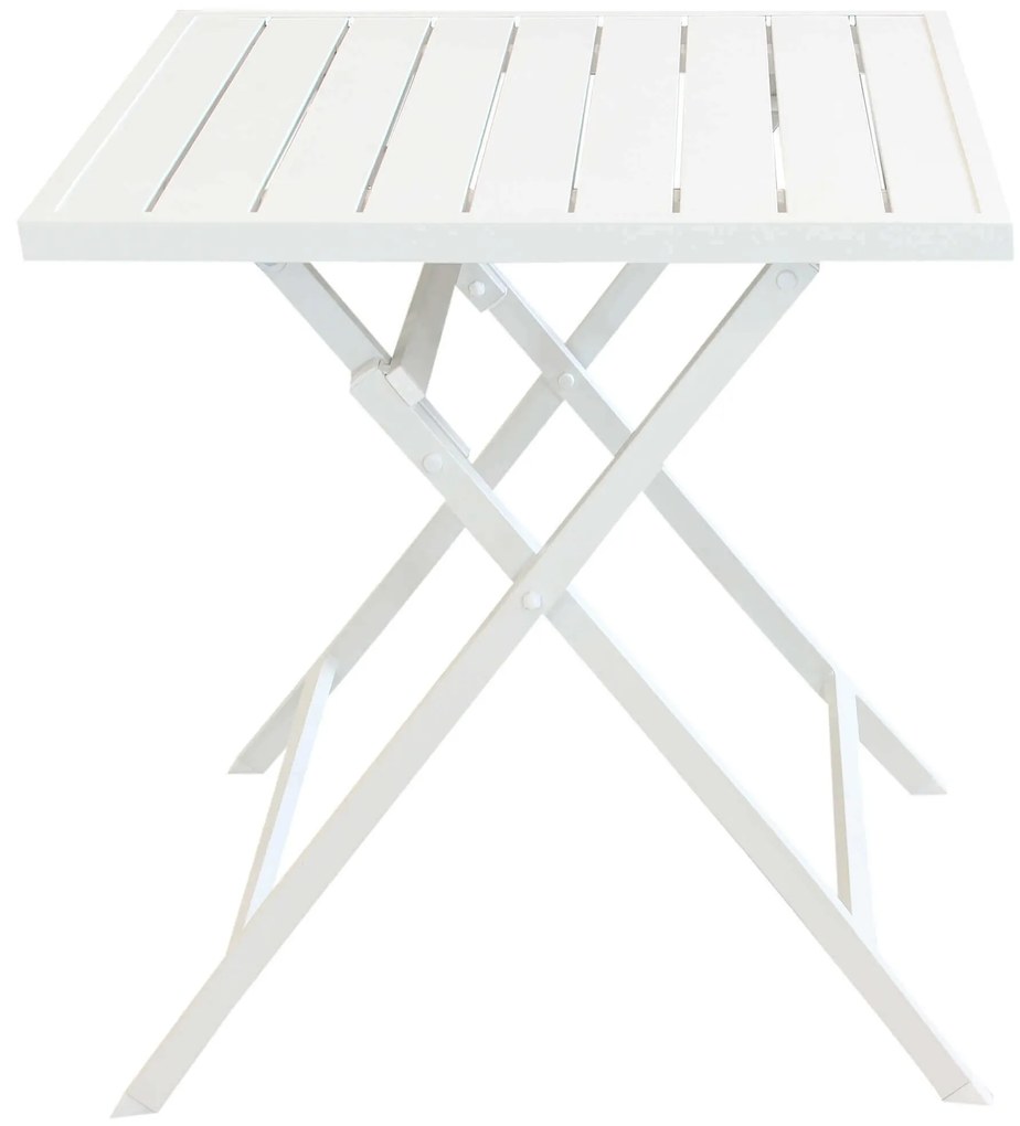 ABELUS - tavolo da giardino quadrato pieghevole salvaspazio in alluminio