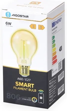 Lampadina LED dimmerabile A60 E27/6W/230V 2700-6500K Wi-Fi - Aigostar