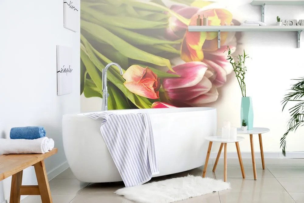 Carta da parati – Bouquet di tulipani