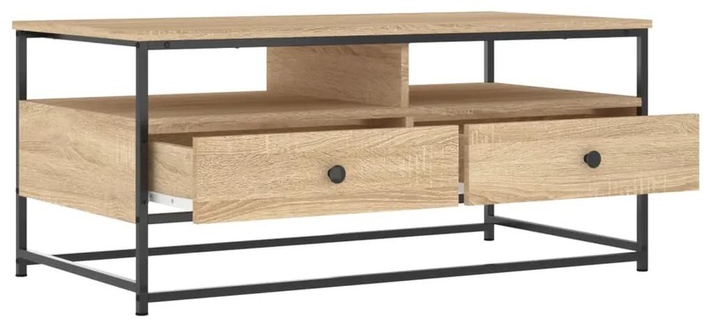 Tavolino da salotto rovere sonoma 100x51x45cm legno multistrato