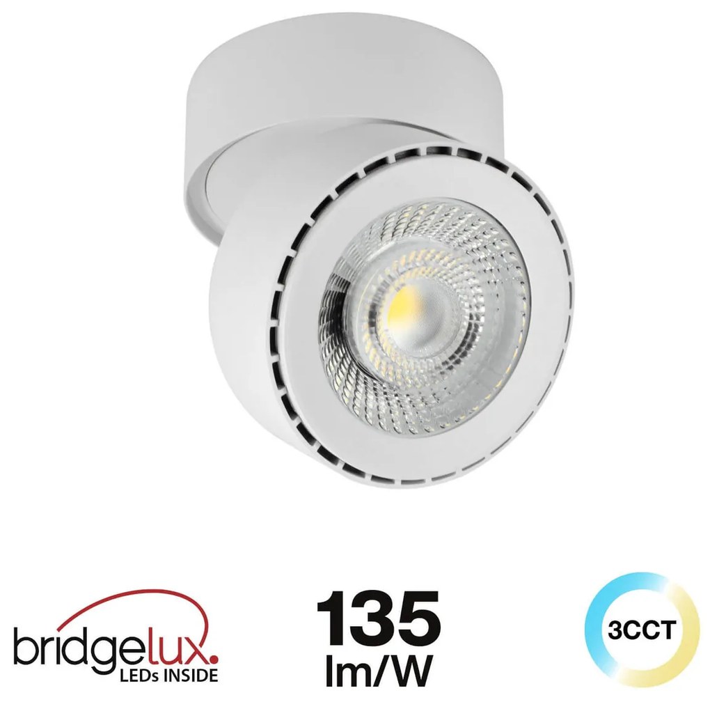 Applique LED 36W da Parete Soffitto Orientabile Bianca 60° CCT 135lm/W