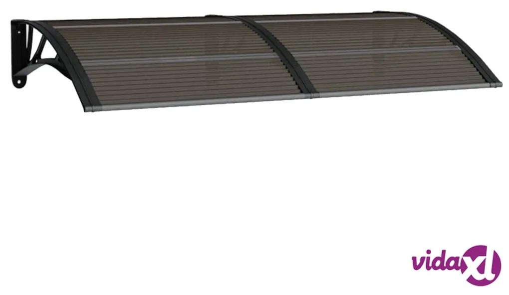 vidaXL Tettoia per Porta Nera 150x75 cm Policarbonato
