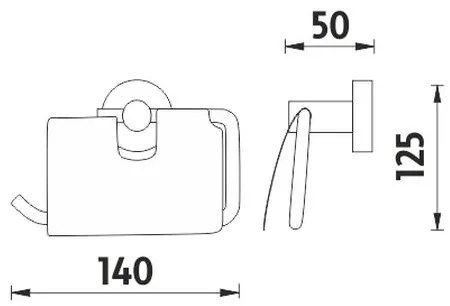 NIMCO UN 13055B-26 - Porta carta igienica UNIX cromo lucido
