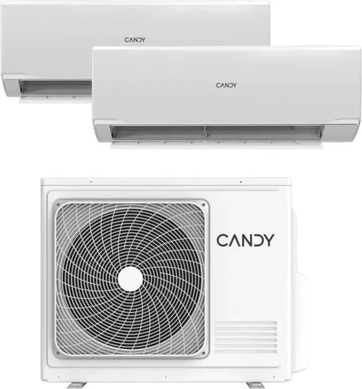 climatizzatore caldo freddo candy pompa di calore "pura" dualsplit 9000+12000 btu con wifi