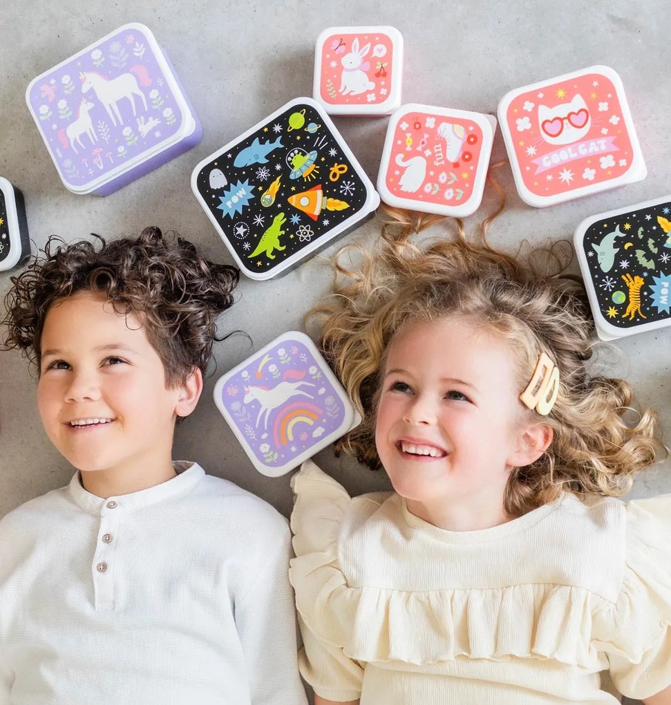 A Little Lovely Company - set di quattro scatole merenda - divertimento