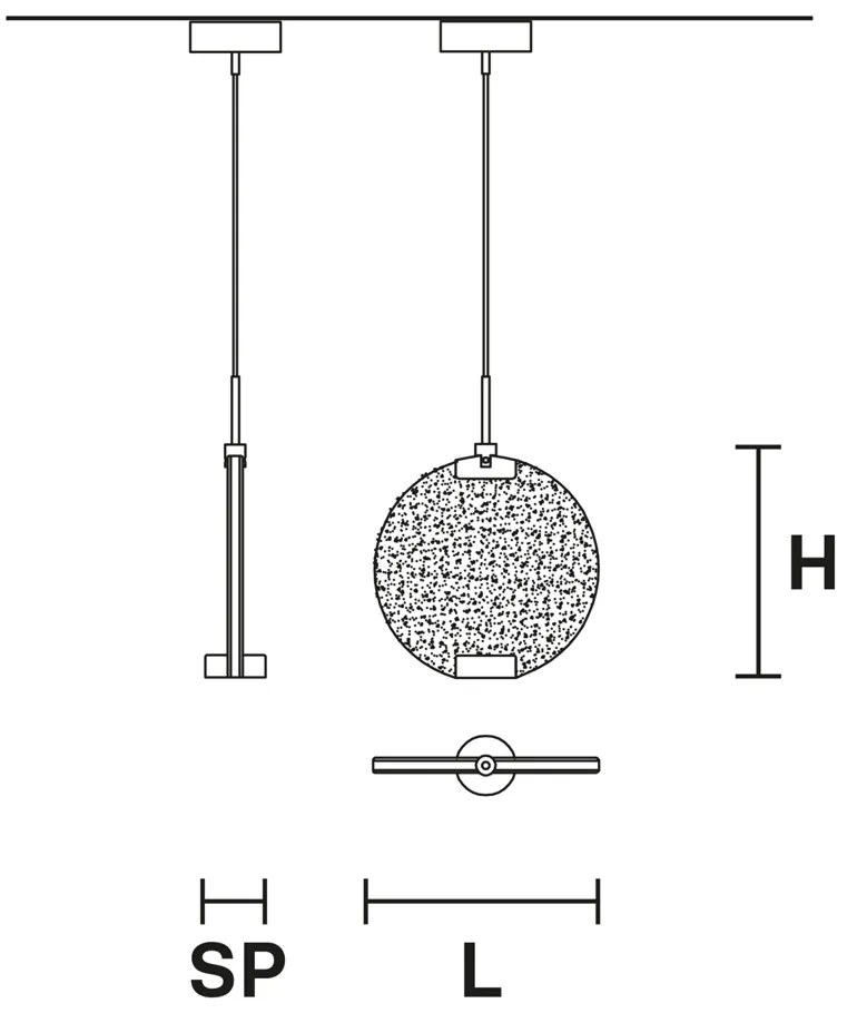 Sospensione Contemporanea Horo Metallo Ottone Vetro Verde Led 43,2W