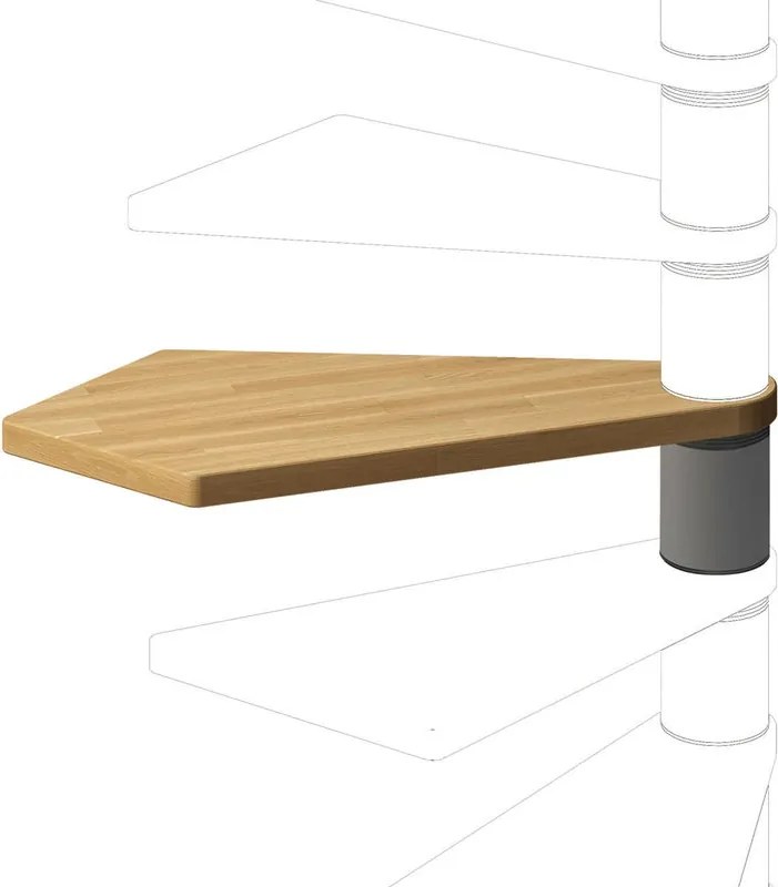 Gradino Nara in legno grigio naturale L 690 mm H 180 mm