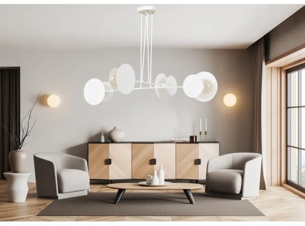 Lampadario a sospensione con filo IDEA 4xE27/15W/230V bianco