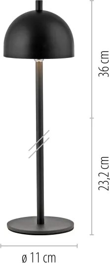 Schöner Wohnen 19244-18 - lampada da tavolo a LED dimmerabile BELLIS LED/2,5W/5V IP54 nero