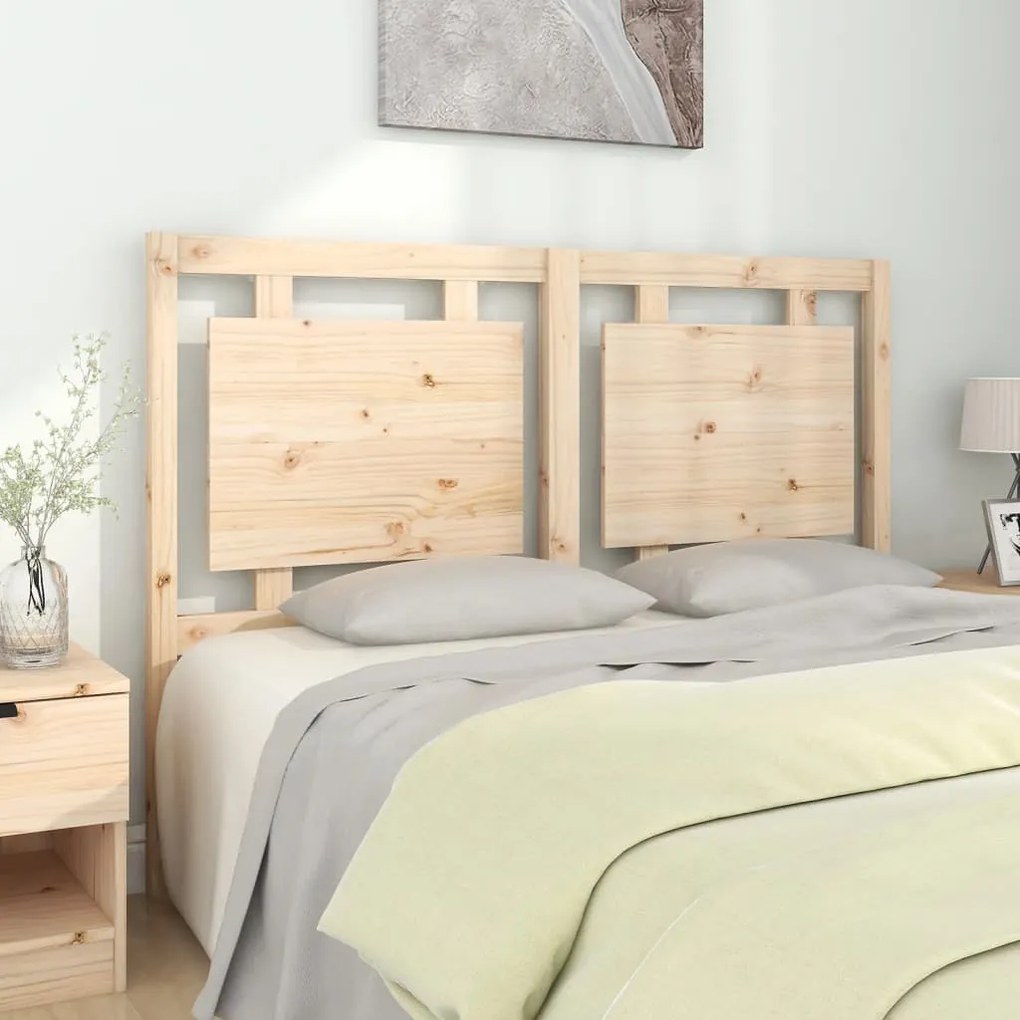 Testiera Per Letto 140,5x4x100 Cm İn Legno Massello Di Pino /