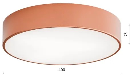 Plafoniera da bagno CLEO con sensore, 3xE27/24W/230V, Ø 40 cm, finitura rame, IP54
