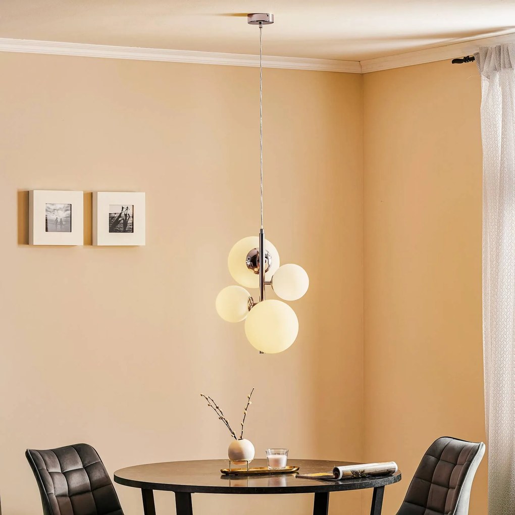 ALDEX Lampada a sospensione Dione, 4 luci, cromo