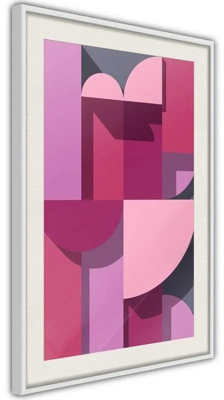 Poster  Pink Geometry  Cornice Quadri Cornice d'oro, Larghezza x Altezza Home decor 20x30