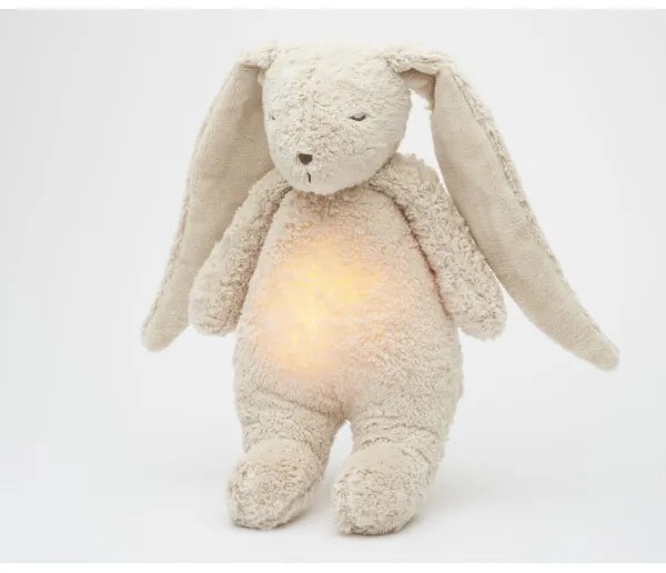 Moonie - Compagno di coccole con melodia e luce coniglietto 2.0 organic sabbia
