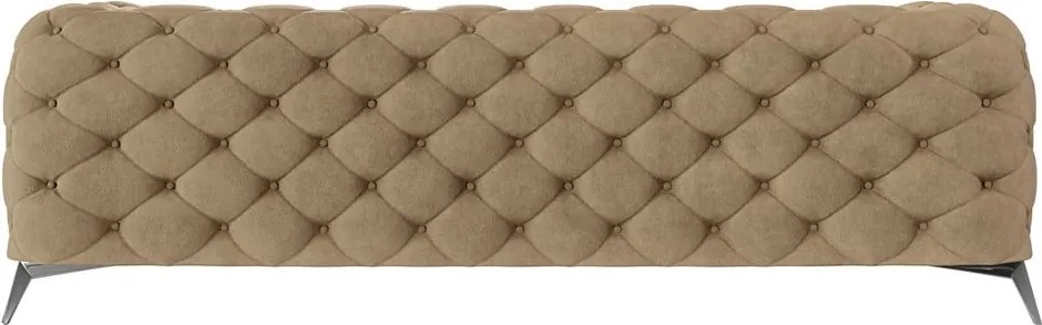 Divano marrone chiaro con rivestimento in velluto 243 cm Chelsea – Ropez