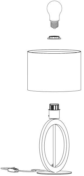 Eglo 43569 - Lampada da tavolo BASILDON 1xE27/40W/230V