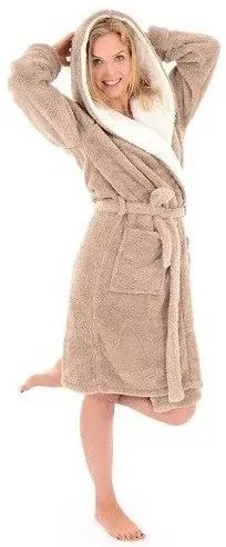 Accappatoio da donna Jordan Beige / Ekru rozm.M