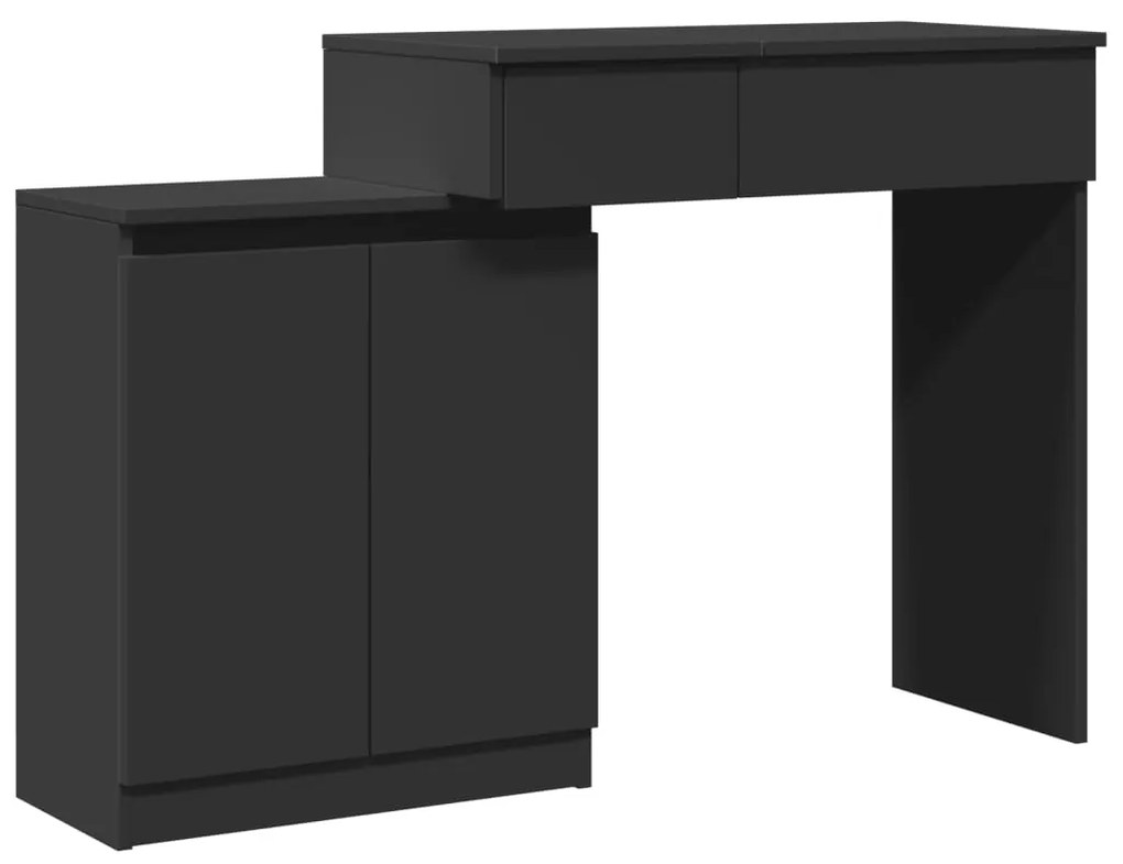 Toeletta con led nera 115x37x110,5 cm