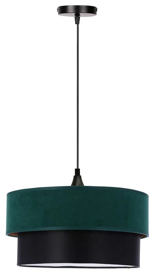 Lampadario a sospensione con filo SOLANTO 1xE27/60W/230V verde/nero