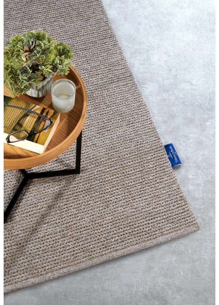 Passatoia marrone chiaro in lana tessuta a mano 80x200 cm Francois - Villeroy&amp;Boch