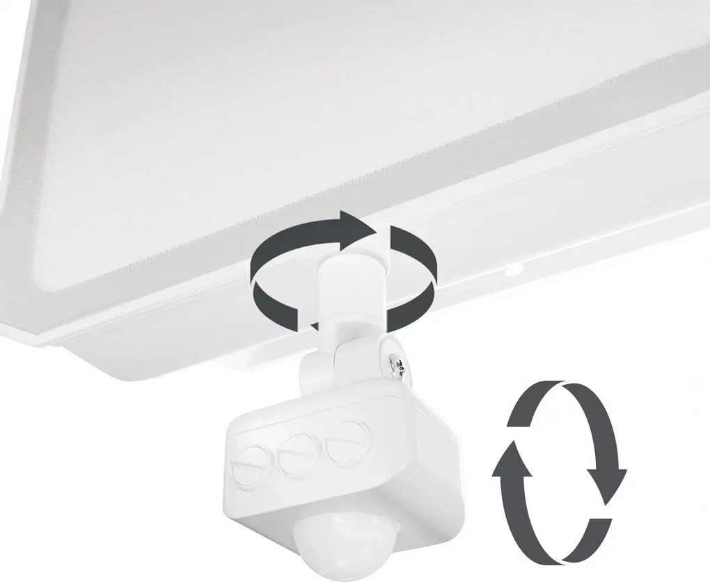Faro LED 30W IP65 Bianco con Sensore di Movimento e OSRAM chip LED Colore Bianco Caldo 3.000K