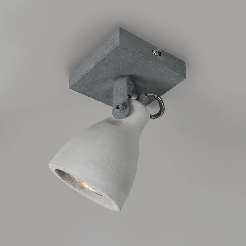 Set di 2 faretti industriali in cemento grigio 1 luce - Creto