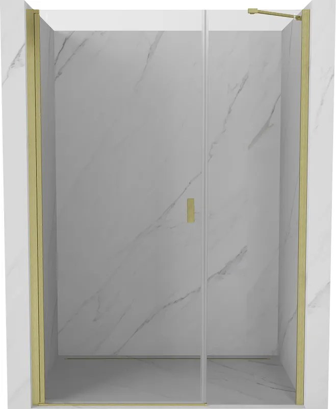 Mexen Mist-B porta doccia a battente 105 cm, trasparente, oro spazzolato - 8A2-105-001-55-00