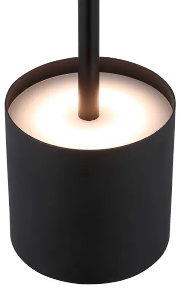 Globo 58487B - Lampada da tavolo LED ricaricabile dimmerabile a sfioramento DIXON 1,5W/5V 2200 mAh nero