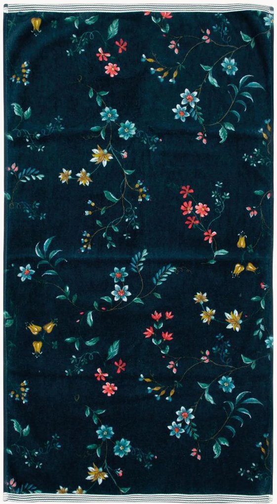 Asciugamano in velluto e spugna di cotone Les Fleurs