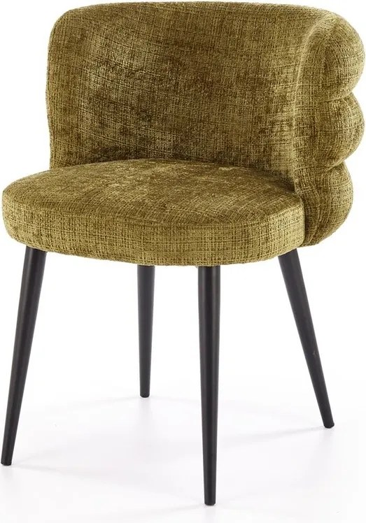 Sedia K575 in tessuto Cremona verde oliva – 62x64x79 cm